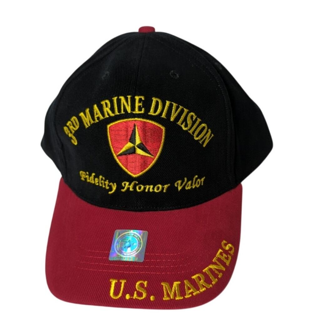 Eagle Emblems 3rd Marine Division Military U.S Marines Hat Fidelity Honor Valor